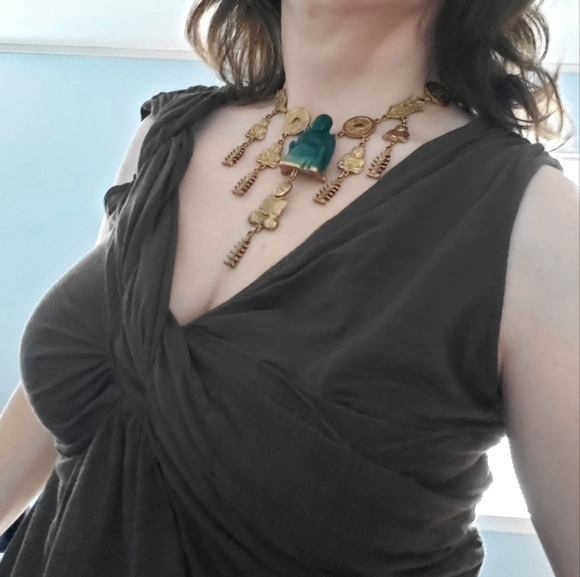 Vintage Crown Trifari Buddha necklace - Picture 11 of 14